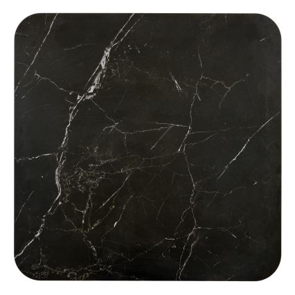 Conjunto Mesa de centro KORO 70x70 cm + 2x pufes preto/castanho