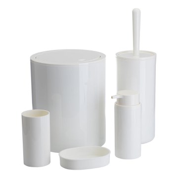 Conjunto para casa de banho CARMEN 5 unid. branco