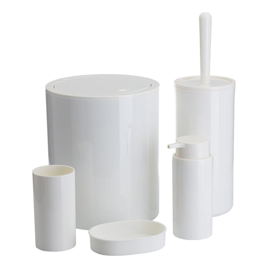 Conjunto para casa de banho CARMEN 5 unid. branco