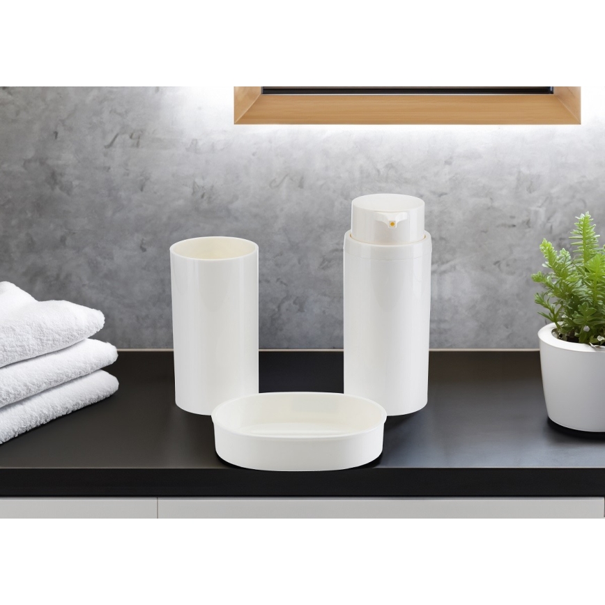 Conjunto para casa de banho CARMEN 5 unid. branco