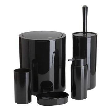 Conjunto para casa de banho CARMEN 5 unid. preto