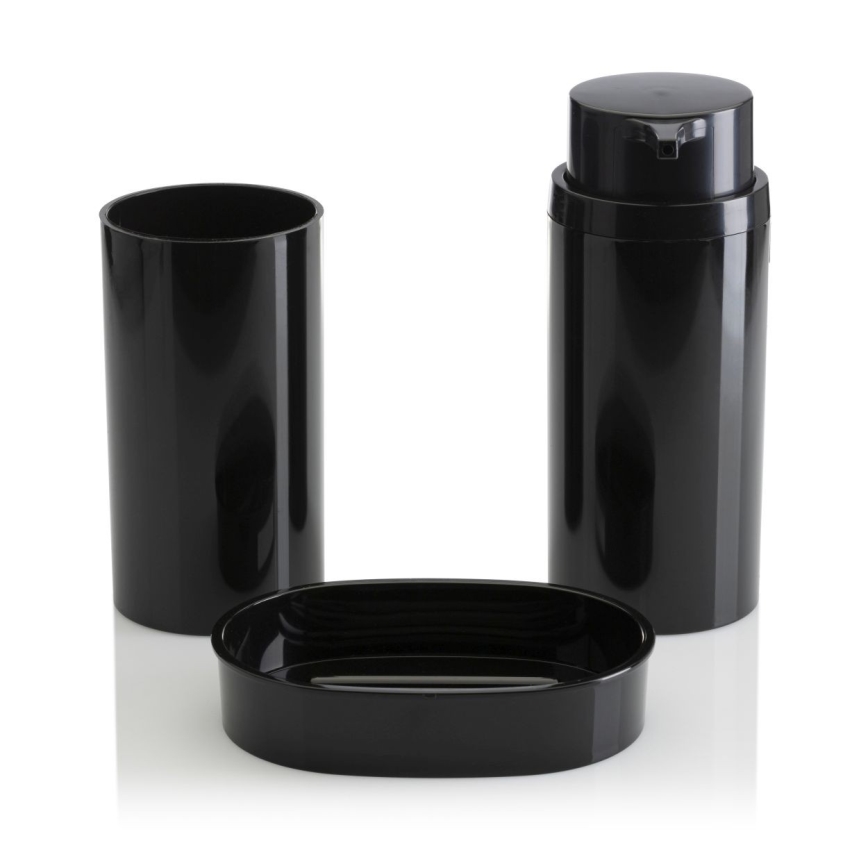 Conjunto para casa de banho CARMEN 5 unid. preto