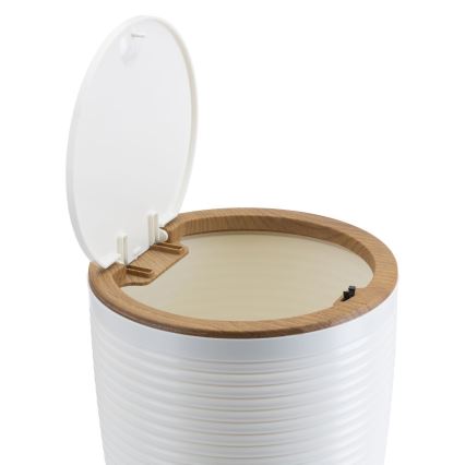 Conjunto para casa de banho CAROL 5 unid. branco/castanho