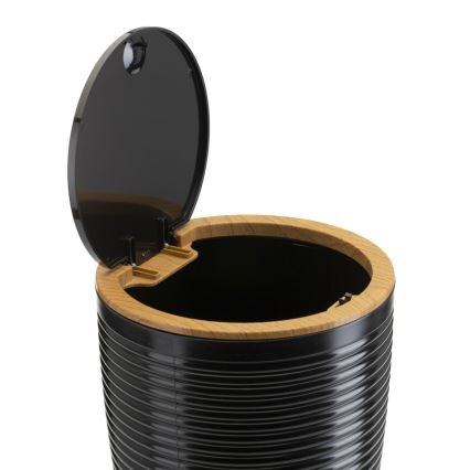 Conjunto para casa de banho CAROL 5 unid. preto/castanho