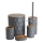 Conjunto para casa de banho REINA 5 unid. antracite/castanho