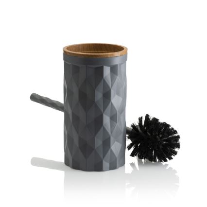 Conjunto para casa de banho REINA 5 unid. antracite/castanho