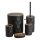 Conjunto para casa de banho REINA 5 unid. preto/castanho