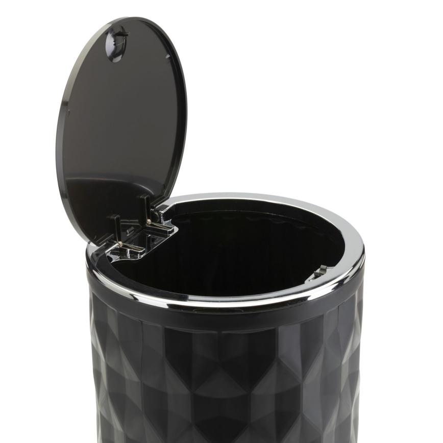 Conjunto para casa de banho REINA 5 unid. preto/cromado brilhante