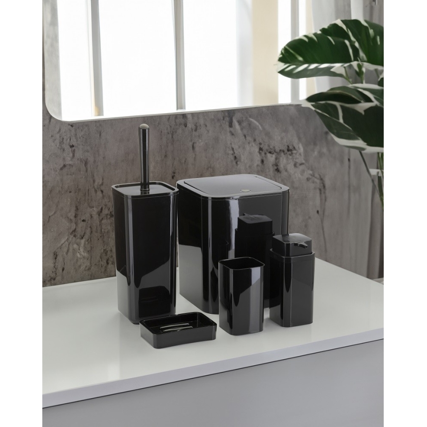 Conjunto para casa de banho SIERRA 5 unid. preto