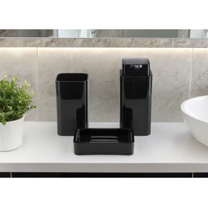 Conjunto para casa de banho SIERRA 5 unid. preto