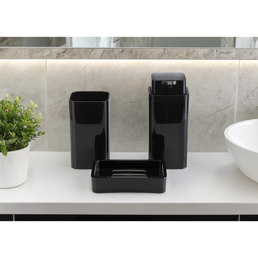 Conjunto para casa de banho SIERRA 5 unid. preto