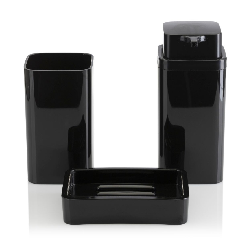 Conjunto para casa de banho SIERRA 5 unid. preto