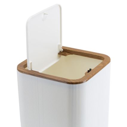 Conjunto para casa de banho ZOYA 5 unid. branco/castanho