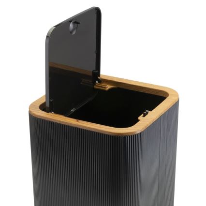 Conjunto para casa de banho ZOYA 5 unid. preto/castanho