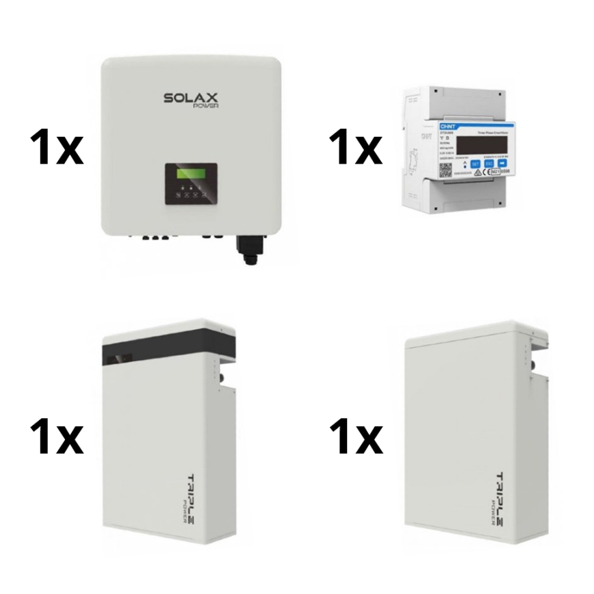 Conjunto solar: inversor SOLAX trifásico de 15 kW + batería TRIPLE Power V2 de 11,6 kWh + contador eléctrico trifásico