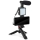 Conjunto vlogging 4 em 1 - microfone, candeeiro LED, tripé, suporte de telefone