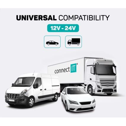 CONNECT IT CCC-8600-BK - Transmissor FM para carro com função handsfree preto