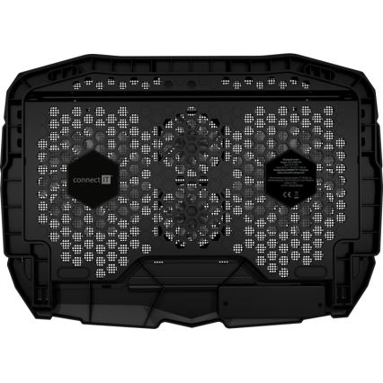 CONNECT IT CCP-2200-RD - Tapete de arrefecimento para computador portátil 4x ventoinha 2xUSB preto/vermelho