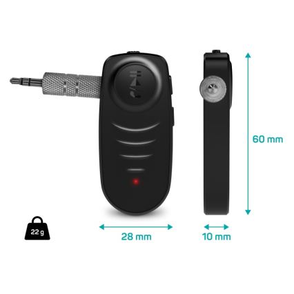 CONNECT IT CFF-4050-BK - Recetor de áudio Bluetooth AUX 110 mAh
