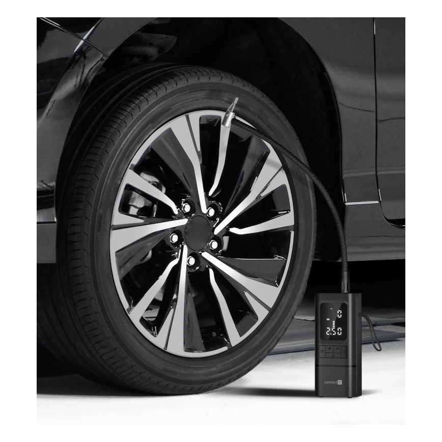 CONNECT IT CFF-4500-BK - Compressor digital de bolso AirFlow 80W/6000 mAh preto