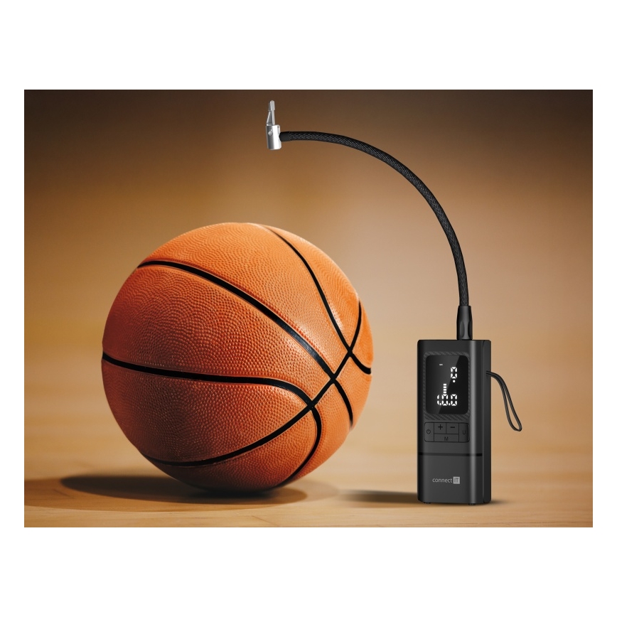 CONNECT IT CFF-4500-BK - Compressor digital de bolso AirFlow 80W/6000 mAh preto