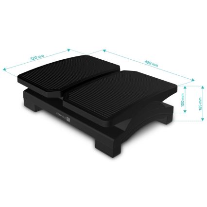 CONNECT IT CFH-4100-BK - Apoio para os pés ajustável preto