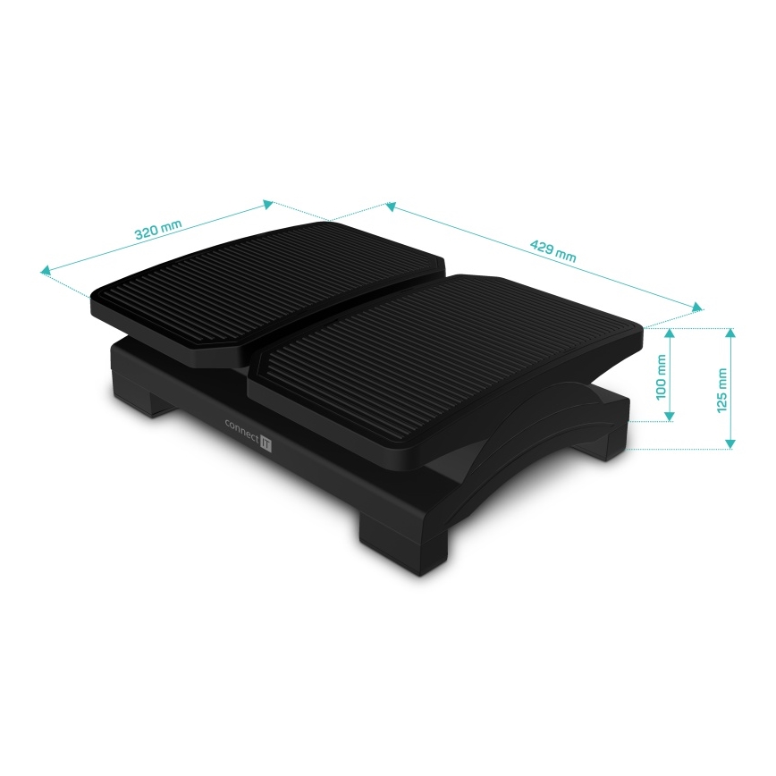 CONNECT IT CFH-4100-BK - Apoio para os pés ajustável preto