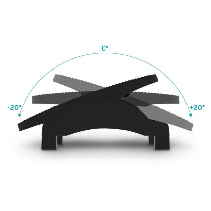 CONNECT IT CFH-4105-BK - Descanso de pés ajustável, preto