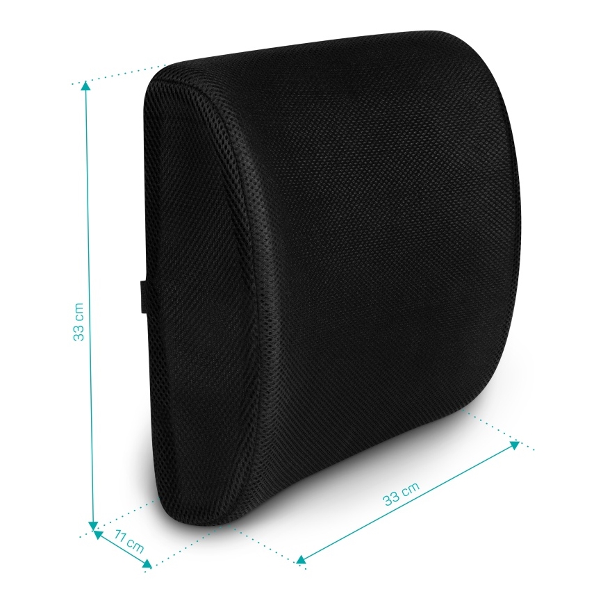 CONNECT IT CFH-5300-BK - Apoio lombar para cadeira preto