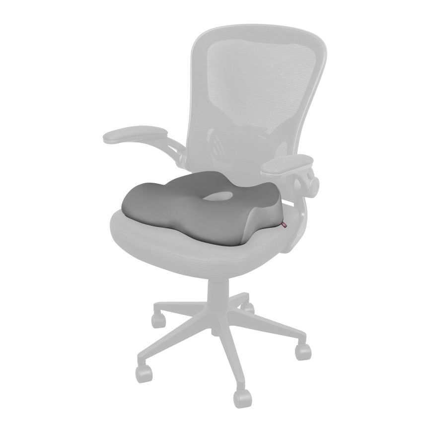 CONNECT IT CFH-5901-GY - Almofada de cadeira ergonómica cinzento