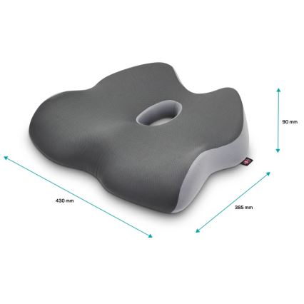 CONNECT IT CFH-5901-GY - Almofada de cadeira ergonómica cinzento