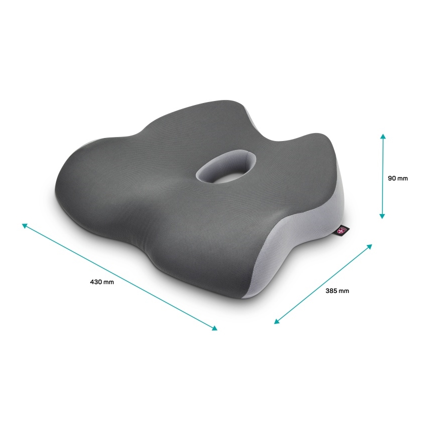 CONNECT IT CFH-5901-GY - Almofada de cadeira ergonómica cinzento