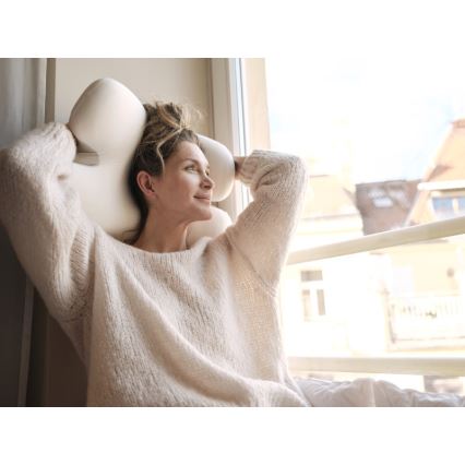 CONNECT IT CFH-6030-WH - Travesseiro anatômico Virgo branco/cinza