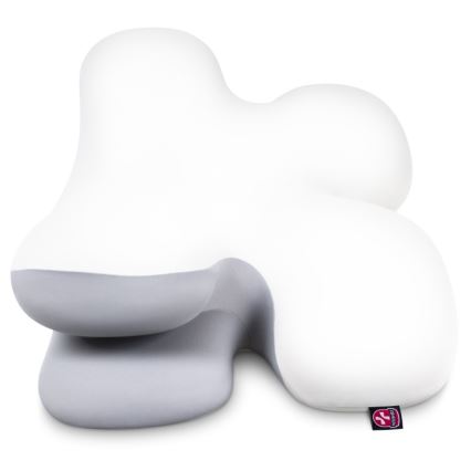 CONNECT IT CFH-6030-WH - Travesseiro anatômico Virgo branco/cinza