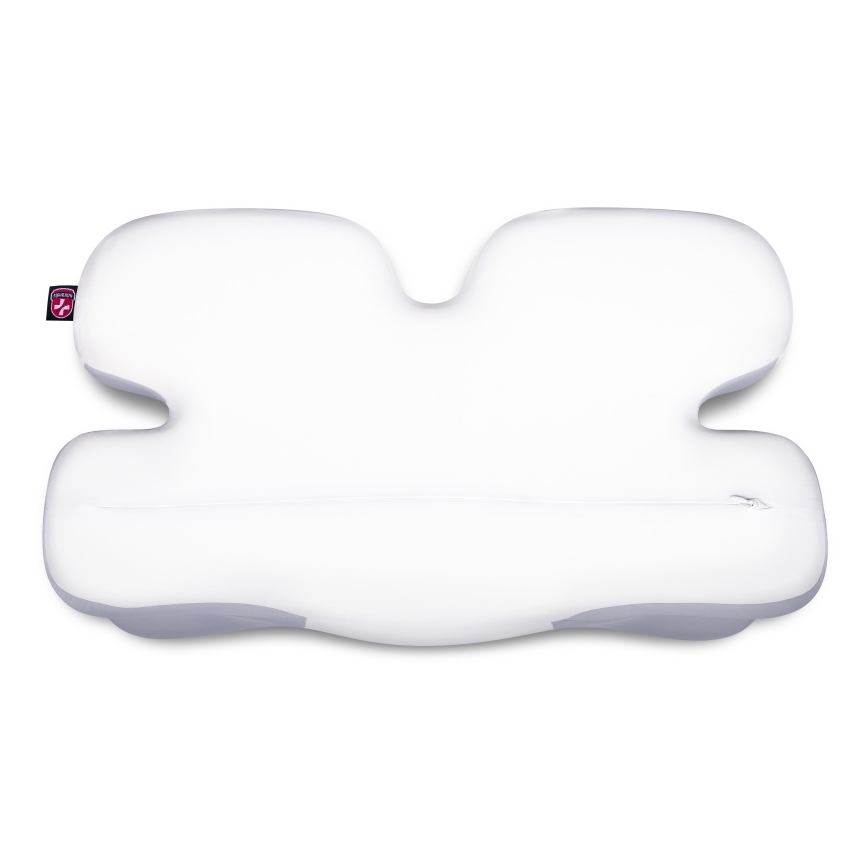 CONNECT IT CFH-6030-WH - Travesseiro anatômico Virgo branco/cinza