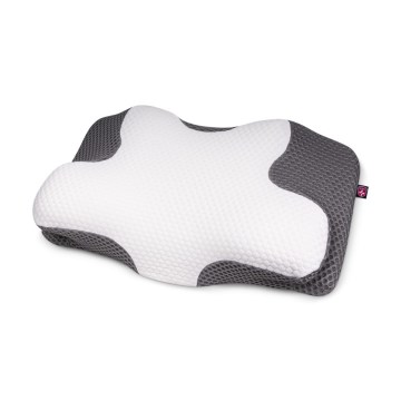 CONNECT IT CFH-6031-WH - Almofada anatômica Lyra branca/cinza