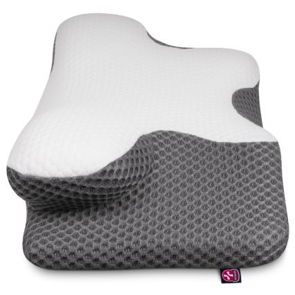 CONNECT IT CFH-6031-WH - Almofada anatômica Lyra branca/cinza