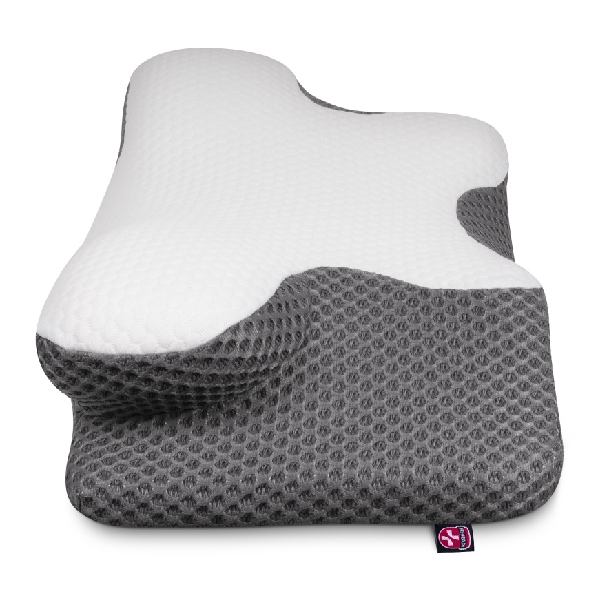 CONNECT IT CFH-6031-WH - Almofada anatômica Lyra branca/cinza