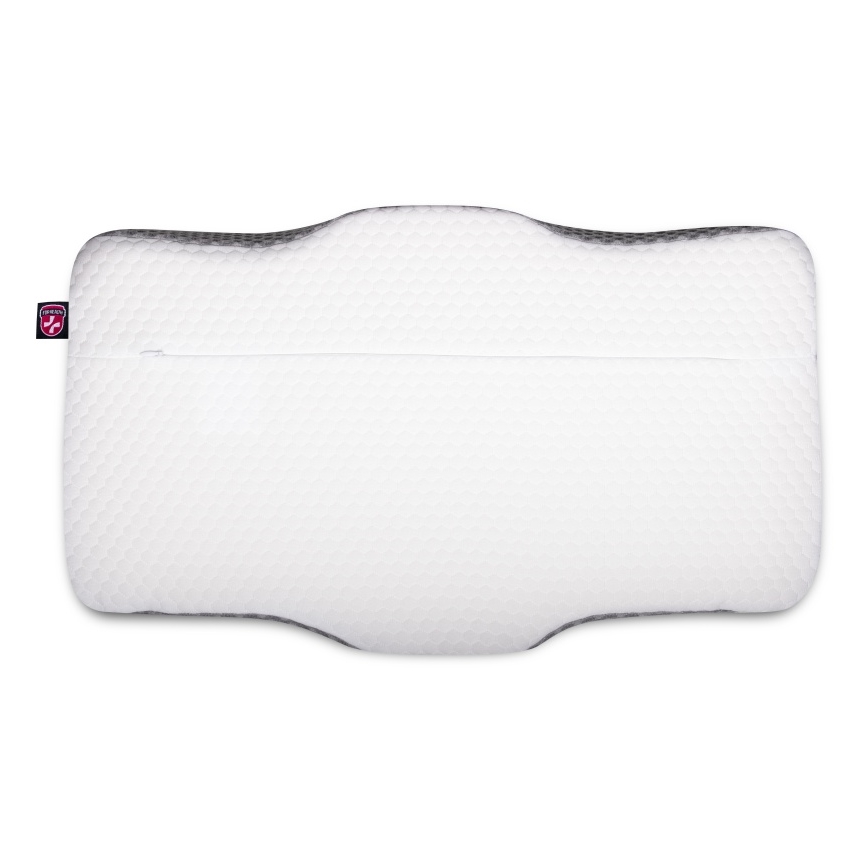 CONNECT IT CFH-6031-WH - Almofada anatômica Lyra branca/cinza