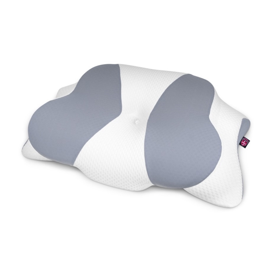 CONNECT IT CFH-6032-WH - Almofada anatômica Gemini branco/cinza
