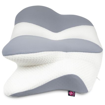 CONNECT IT CFH-6032-WH - Almofada anatômica Gemini branco/cinza