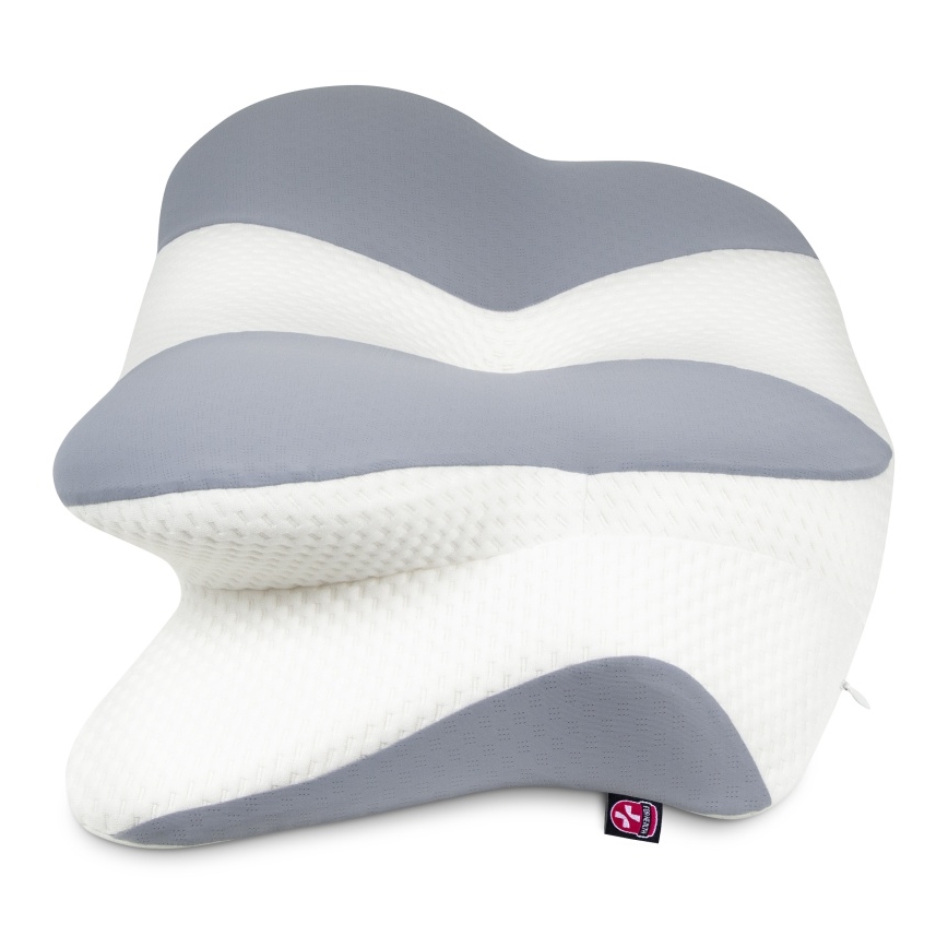 CONNECT IT CFH-6032-WH - Almofada anatômica Gemini branco/cinza