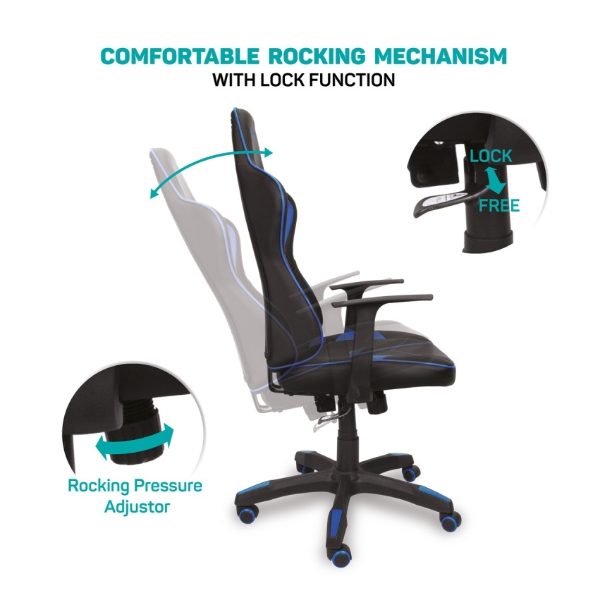 CONNECT IT CGC-0700-BL - Cadeira Gaming LeMans Pro preta/azul