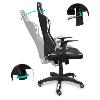 CONNECT IT CGC-0700-WH - Cadeira Gaming LeMans Pro preta/branca