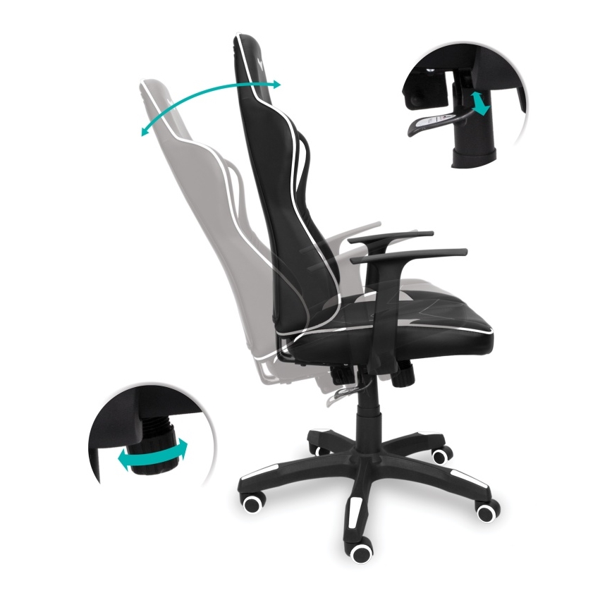 CONNECT IT CGC-0700-WH - Cadeira Gaming LeMans Pro preta/branca