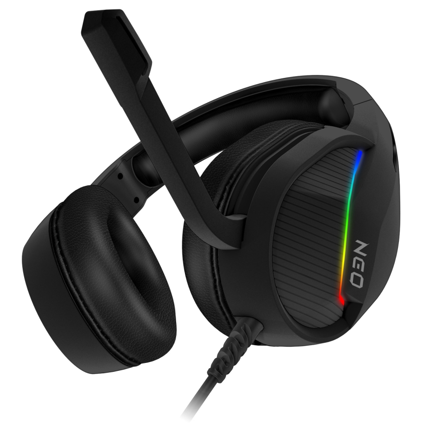 CONNECT IT CHP-3595-BK - Auscultadores LED RGB com fios gaming com microfone preto