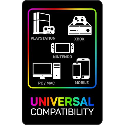 CONNECT IT CHP-3595-BK - Auscultadores LED RGB com fios gaming com microfone preto