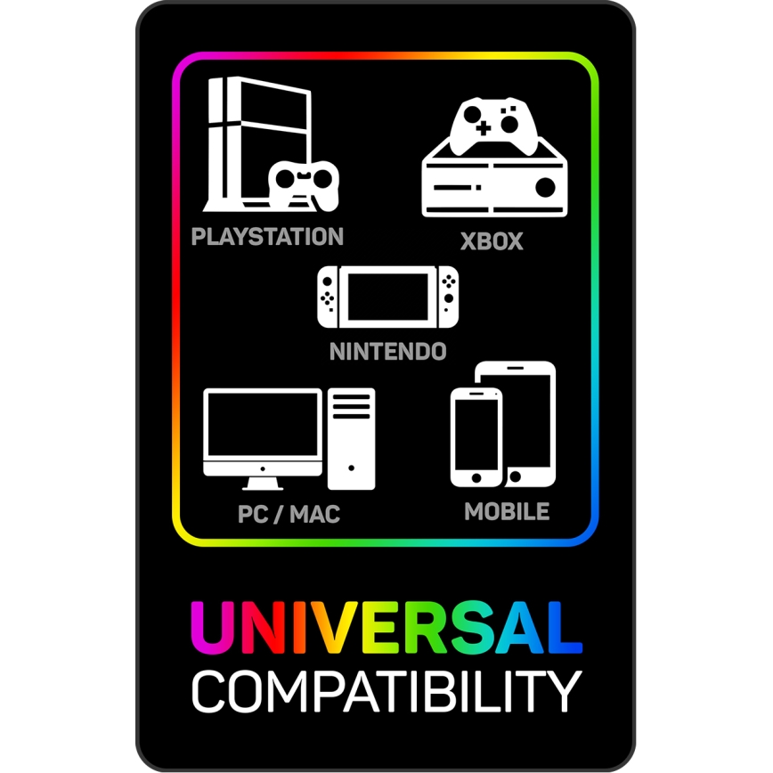 CONNECT IT CHP-3595-BK - Auscultadores LED RGB com fios gaming com microfone preto