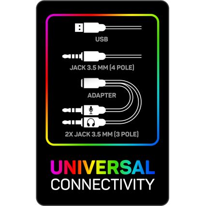 CONNECT IT CHP-5500-RD - Auscultadores LED com fios gaming com microfone preto/vermelho