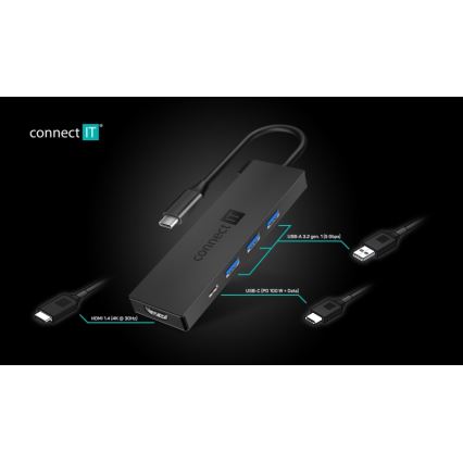 CONNECT IT CHU-8010-AN - Hub USB-C 5em1